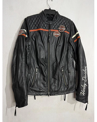 Chaqueta cuero mujer, marca Harley Davidson,  talla M, 2030