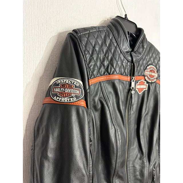 Chaqueta cuero mujer, marca Harley Davidson,  talla M, 2030 6