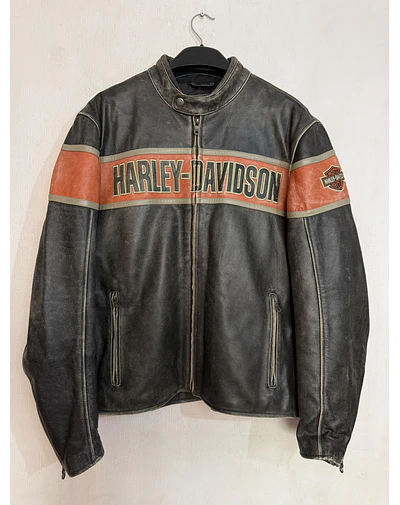 Chaqueta cuero marca Harley davidson, Victory Lane, color negro talla XL 2031