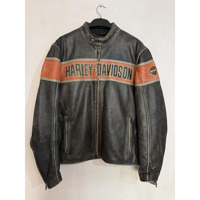 Chaqueta cuero marca Harley davidson, Victory Lane, color negro talla XL 2031 1