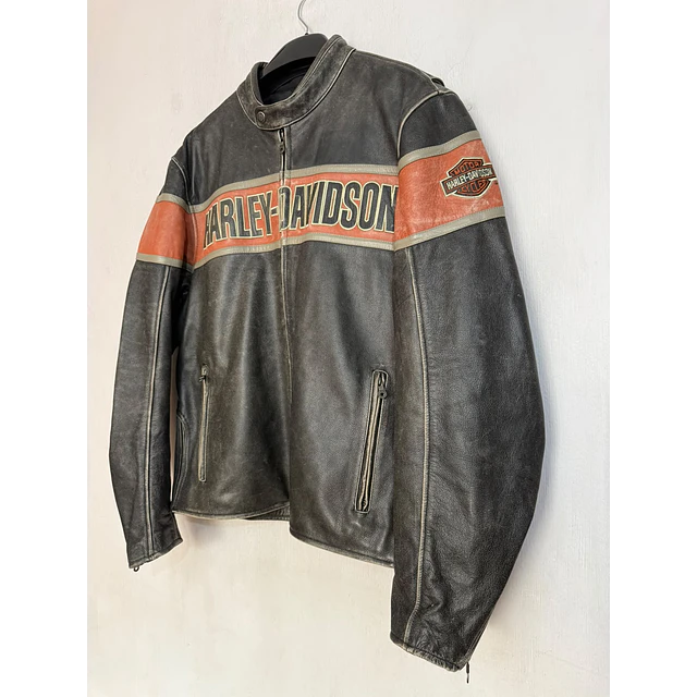 Chaqueta cuero marca Harley davidson, Victory Lane, color negro talla XL 2031 5