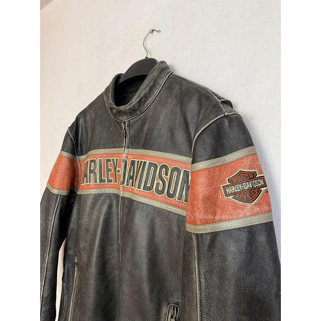 Chaqueta cuero marca Harley davidson, Victory Lane, color negro talla XL 2031 6