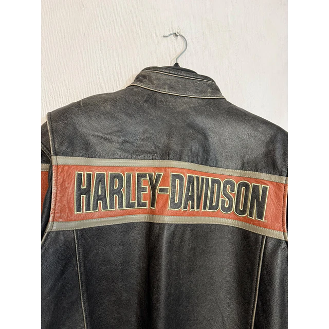 Chaqueta cuero marca Harley davidson, Victory Lane, color negro talla XL 2031 7