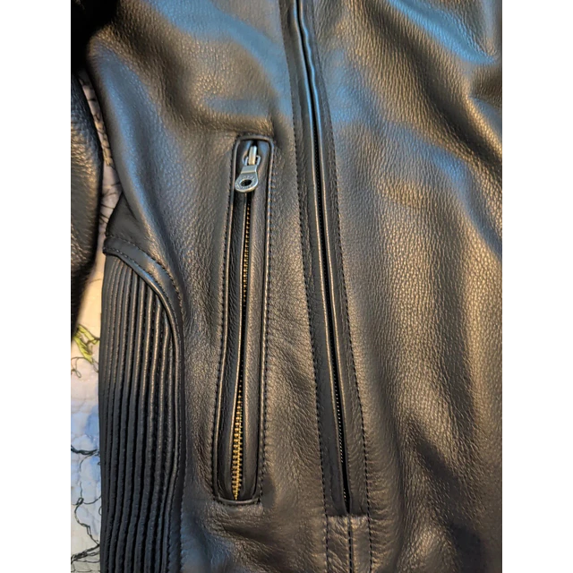 Chaqueta cuero marca Harley davidson, Victory Lane Black, color negro talla L 2032 8