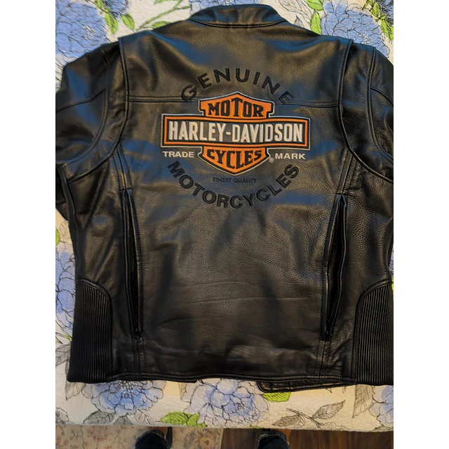 Chaqueta cuero marca Harley davidson, Victory Lane Black, color negro talla L 2032 11