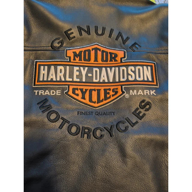 Chaqueta cuero marca Harley davidson, Victory Lane Black, color negro talla L 2032 13