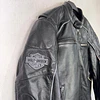 Chaqueta cuero hombre marca Harley Davidson, talla L Modelo Skull reflectante 2034 5
