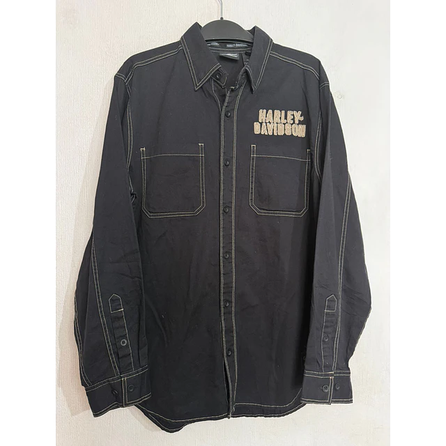 Camisa manga larga, marca Harley Davidson, Modelo Eagle color azul talla M 2035 1
