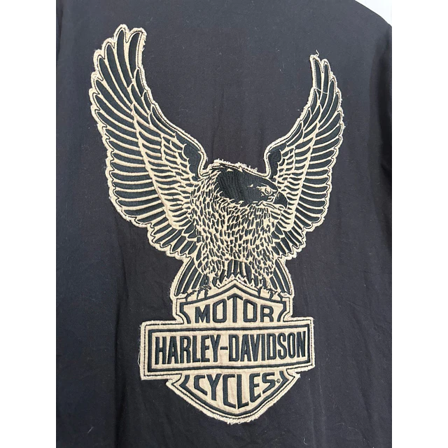Camisa manga larga, marca Harley Davidson, Modelo Eagle color azul talla M 2035 2