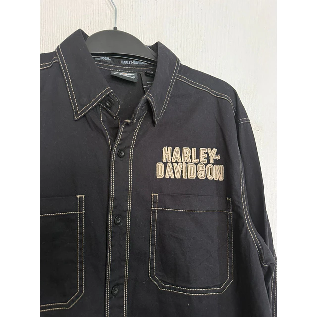Camisa manga larga, marca Harley Davidson, Modelo Eagle color azul talla M 2035 6