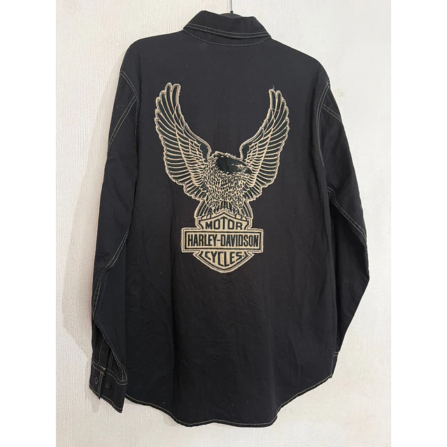 Camisa manga larga, marca Harley Davidson, Modelo Eagle color azul talla M 2035 7