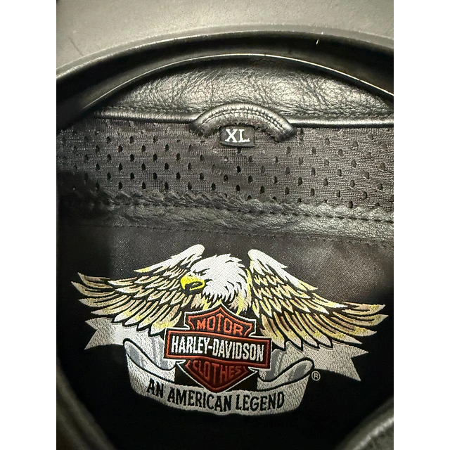 Chaqueta cuero respirable, marca Harley Davidson hombre, talla XL 2036 3