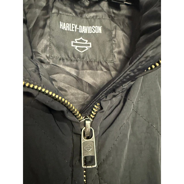 Chaqueta sin mangas, marca Harley Davidson, color negro, talla M mujer 2040 4