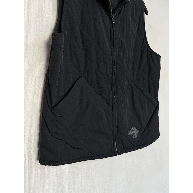 Chaqueta sin mangas, marca Harley Davidson, color negro, talla M mujer 2040 6