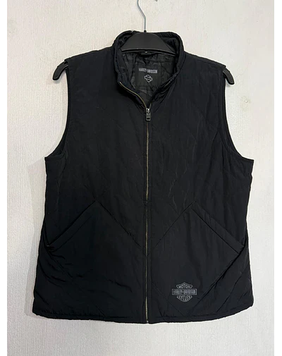 Chaqueta sin mangas, marca Harley Davidson, color negro, talla M mujer 2040