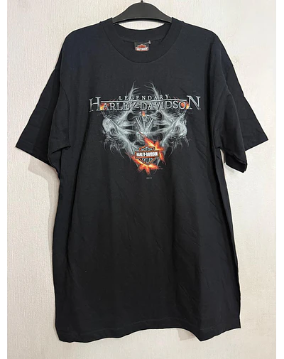  Polera manga corta, marca Harley Davidson, color negro, talla XL 2044