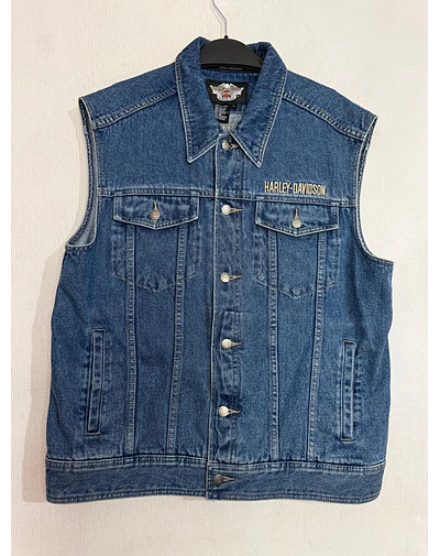 Chaqueta Parchera Vest jeans, marca Harley Davidson Talla L 2046
