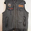 Chaqueta parchera vest, marca Harley Davidson, color gris, talla L 2047 1