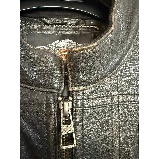 Chaqueta parchera vest, marca Harley Davidson, color gris, talla L 2047 6