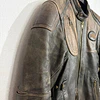 Chaqueta cuero marca Harley Davidson, talla M color cafe con protecciones 2048 8