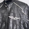 Chaqueta cuero marca Harley davidson, Modelo wing skull reflectante, color negro talla M 2049 10