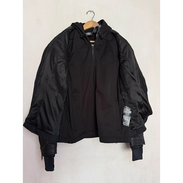 Chaqueta cuero mujer, marca Harley Davidson, Modelo Skull Reflectante talla XL 2051 9