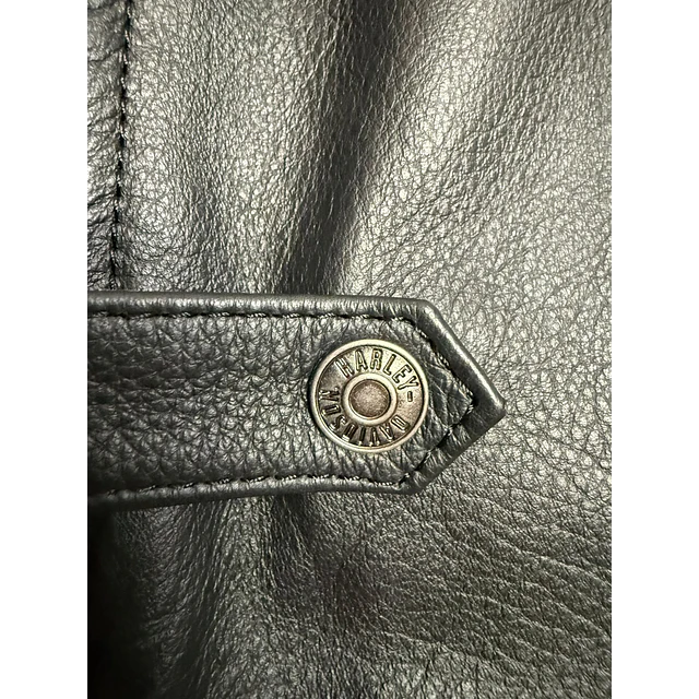 Chaqueta cuero mujer, marca Harley Davidson, Modelo Skull Reflectante talla XL 2051 11