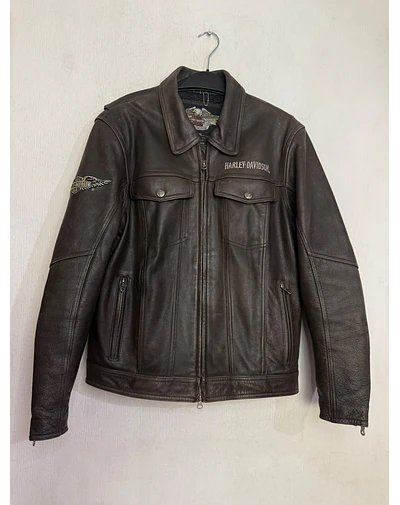 Chaqueta cuero marca Harley davidson, Back Eagle, color Terracota talla L 2052