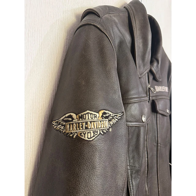 Chaqueta cuero marca Harley davidson, Back Eagle, color Terracota talla L 2052 6