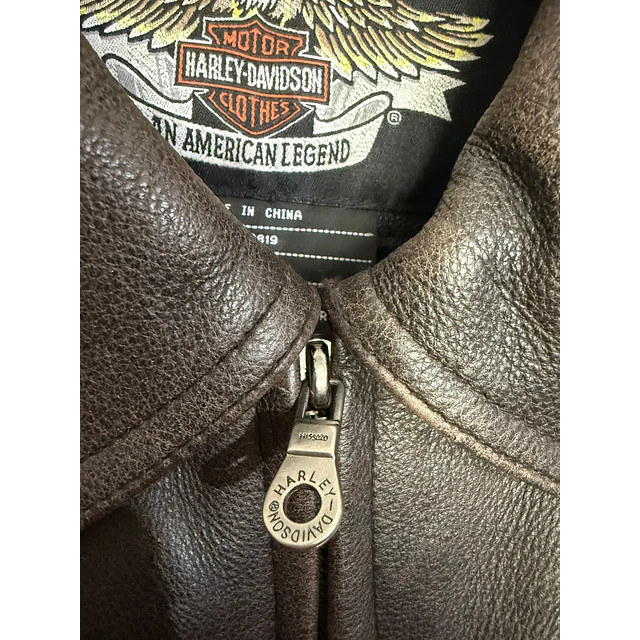 Chaqueta cuero marca Harley davidson, Back Eagle, color Terracota talla L 2052 9