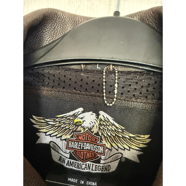 Chaqueta cuero marca Harley davidson, Back Eagle, color Terracota talla L 2052 3