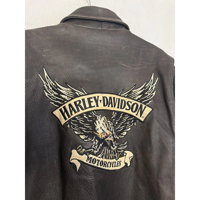 Chaqueta cuero marca Harley davidson, Back Eagle, color Terracota talla L 2052 11
