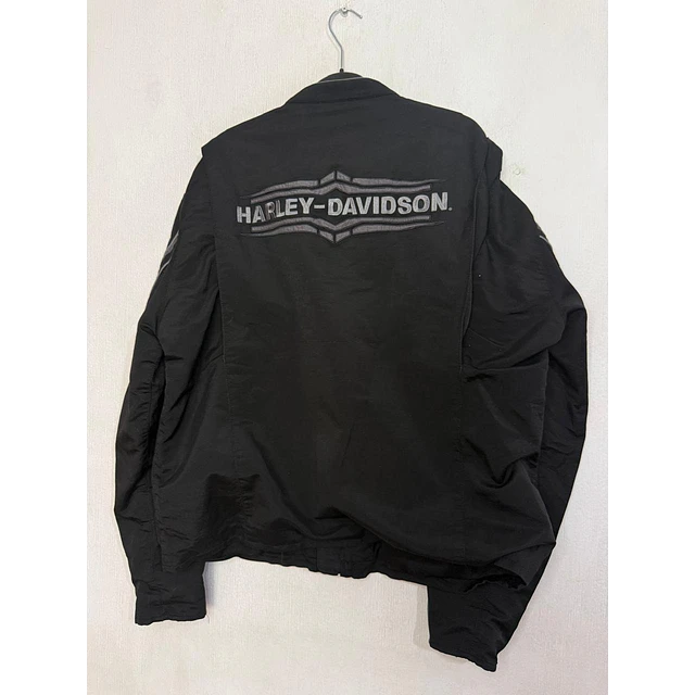 Chaqueta tela marca Harley davidson, color negro talla XL 2053 2