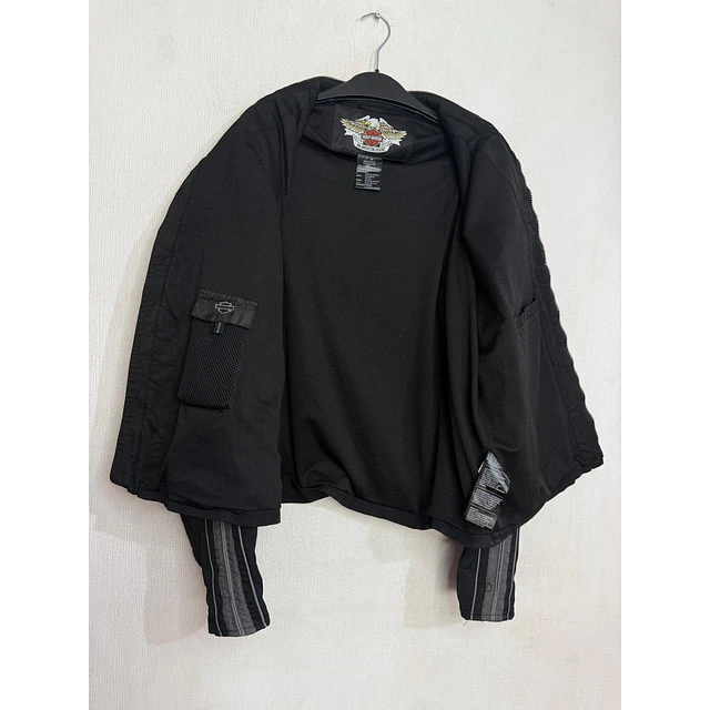 Chaqueta tela marca Harley davidson, color negro talla XL 2053 4