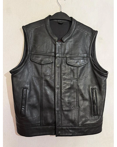 Chaqueta Vest Bicker Club cuero, marca FIRST 2054