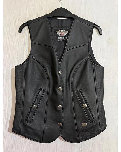 Chaqueta Vest mujer, Cuero Marca Harley Davidson, Talla S 2055