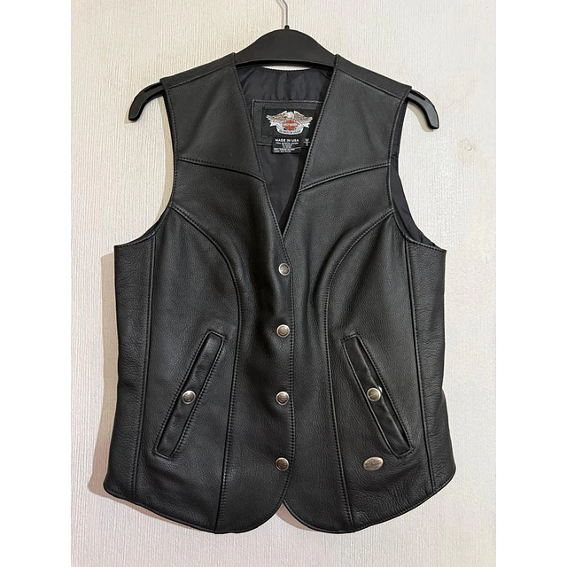 Chaqueta Vest mujer, Cuero Marca Harley Davidson, Talla S 2055 1