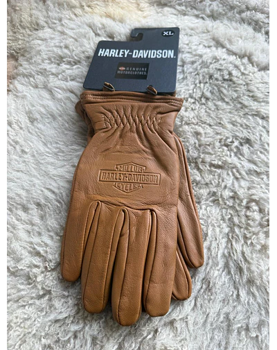 Guante cuero hombre, color marrón, marca Harley Davidson Full Speed talla XL 2056