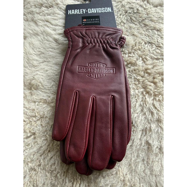Guante cuero, color burdeo, marca Harley Davidson Full Speed talla L 2058 5