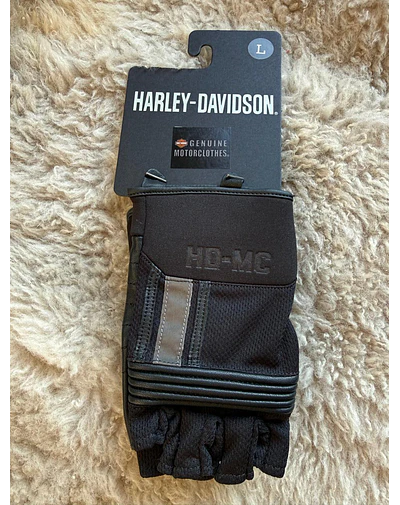 Guante mixto sin dedos, marca Harley Davidson, talla L 2059