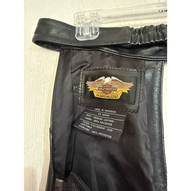 Chaps pierneras cuero hombre, marca Harley Davidson, talla L 2061 4