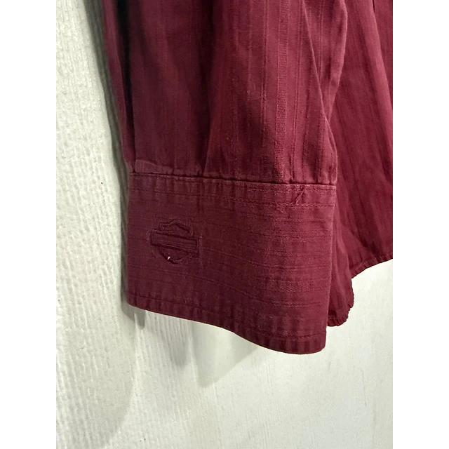 Camisa manga larga, marca Harley Davidson, color burdeo talla 2XL 2068 7