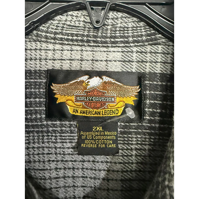 Camisa manga larga, marca Harley Davidson, color gris talla 2XL 2070 3