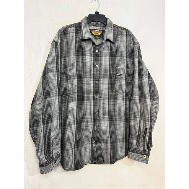 Camisa manga larga, marca Harley Davidson, color gris talla 2XL 2070 1