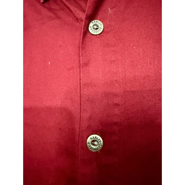 Camisa manga larga, marca Harley Davidson, color burdeo talla 2XL 2071 5