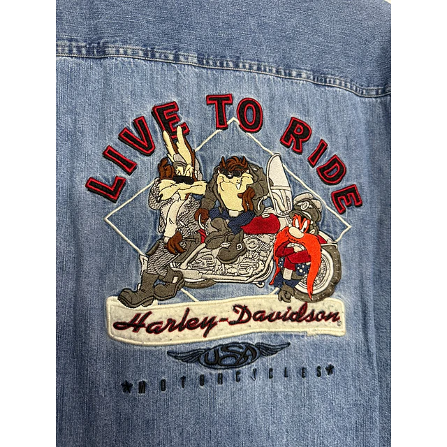 Camisa manga larga, marca Harley Davidson, Modelo Taz Loonye Toons talla 2XL 2072 6