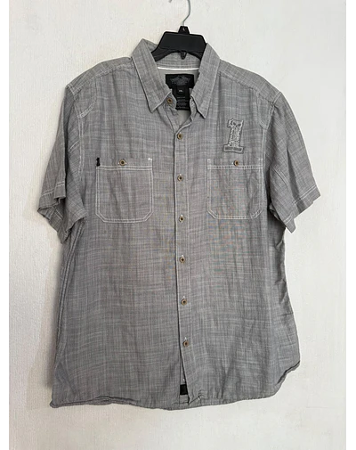 Camisa manga corta, marca Harley Davidson, color rojo gris, talla 2XL 2076