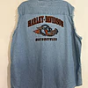 Camisa sin mangas, marca Harley Davidson, color denin celeste talla 2XL 2082 2