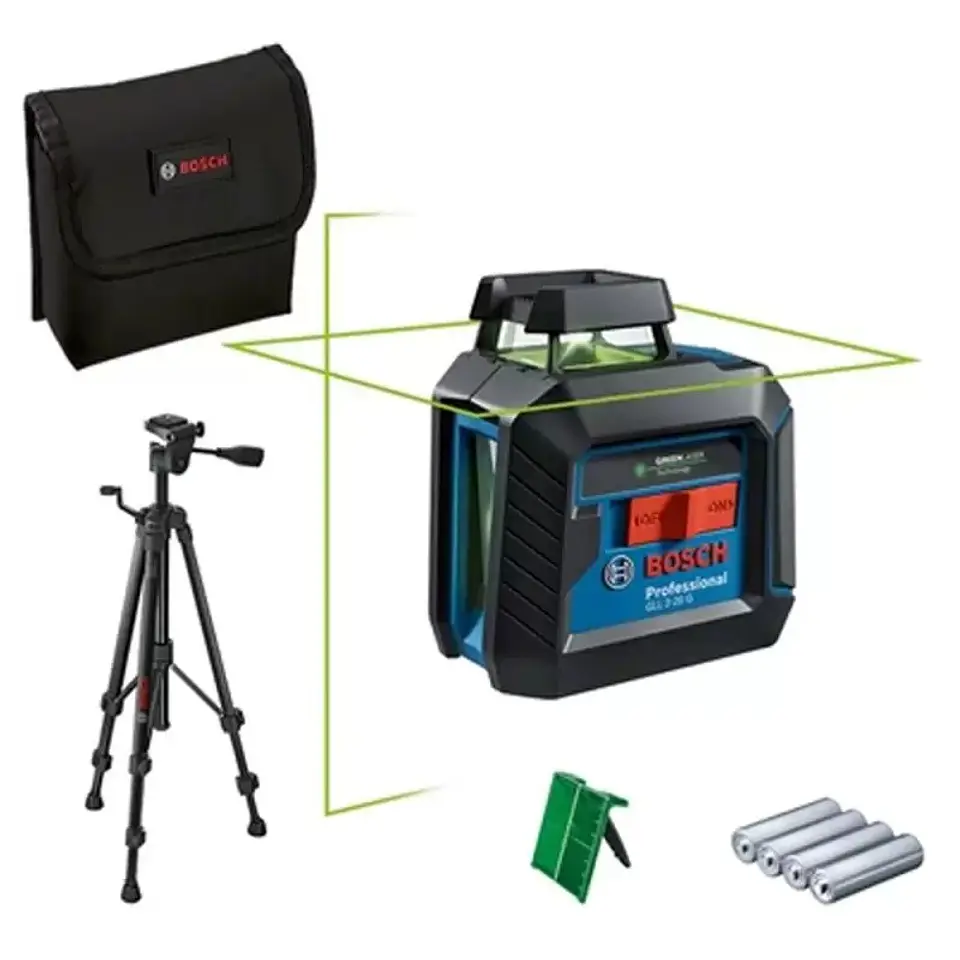 Nivel Laser líneas cruzadas 10mts GLL 2-20G Verde + Tripode Bt 150 2