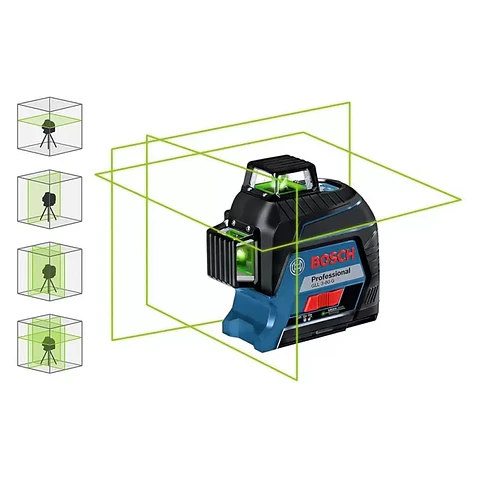 Nivel laser 360º 30 Metros a Bateria Luz Verde Bosch GLL 3-80G